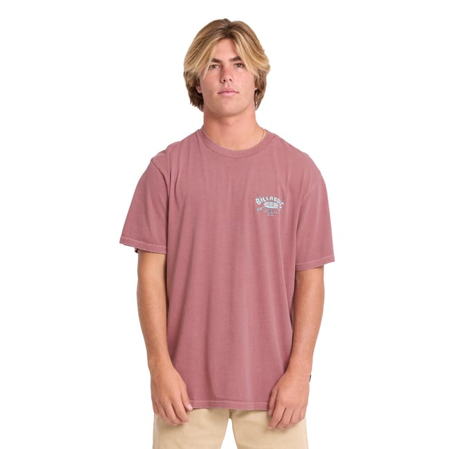 T shirt manches courtes HERITAGE ARCH rouge red dahlia <span itemprop=
