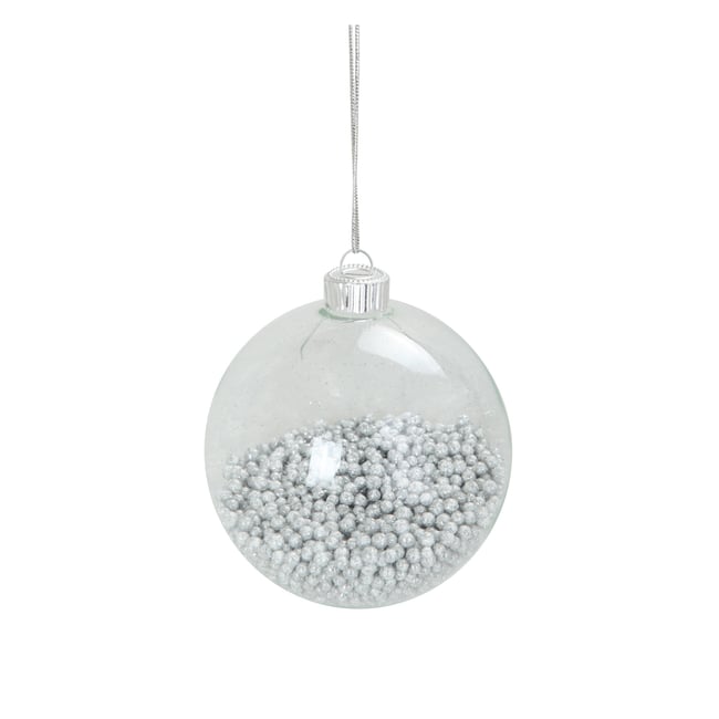 Boule de Noël transparente avec billes - EDEN