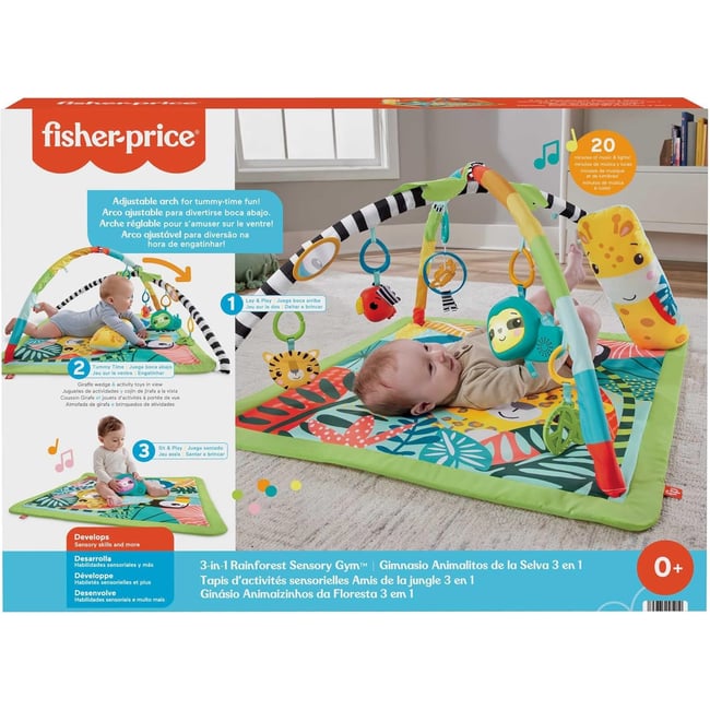 Fisher-Price Jungle 3 en 1 Tapis d'éveil v019845 <span itemprop=
