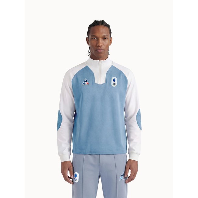 Polo col zippé Équipe de France Olympique 2026 Jeux Olympiques EQUIPE DE FRANCE - LE COQ SPORTIF