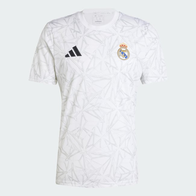 Maillot d'échauffement Real Madrid white / clear grey <span itemprop=