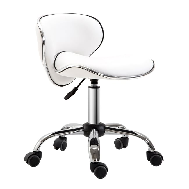 Tabouret de salon Polyuréthane Blanc Couleur blanc <span itemprop=