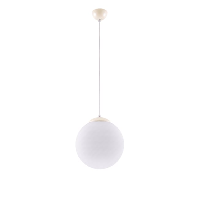 Suspension Acier Beige E27 1 Ugo Couleur beige <span itemprop=