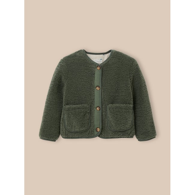 Veste en sherpa vert <span itemprop=