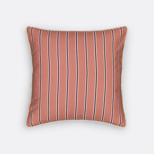 Funda de cojín de rayas 45x45 cm, Georgio rojo oscuro <span itemprop=
