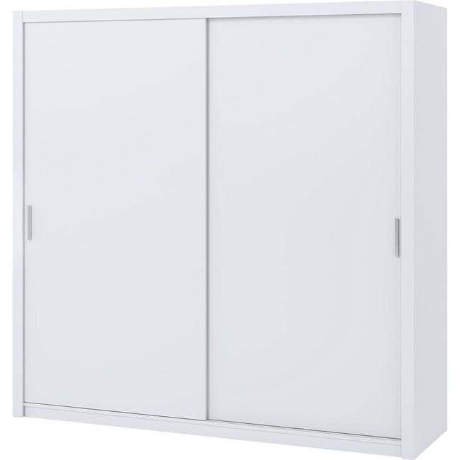Armoire coulissante contemporaine en bois Couleur blanc <span itemprop=