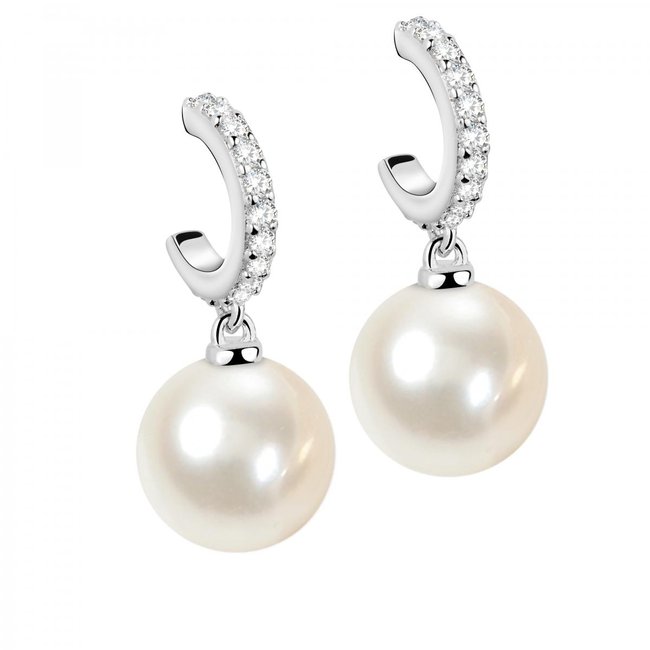 Boucles D'oreilles En Argent 925 Essenziale blanc <span itemprop=