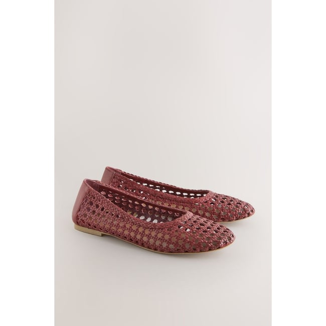 Ballerines en cuir tissé - NEXT