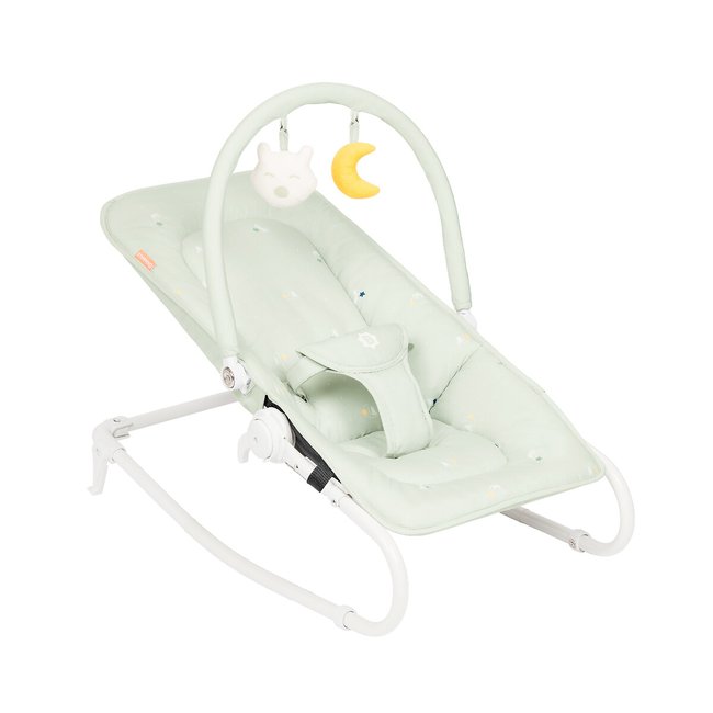 Transat pliable bébé 2 en 1 balancelle gris <span itemprop=