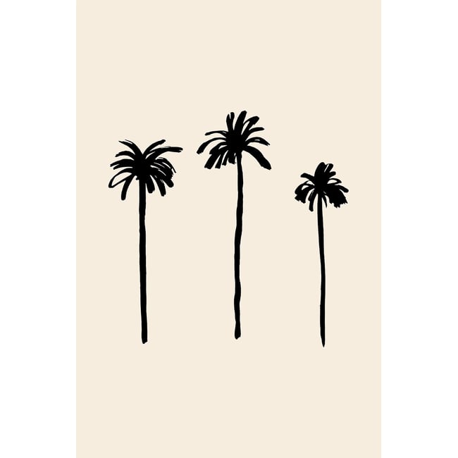 Tableau three black palm tree - HEXOA