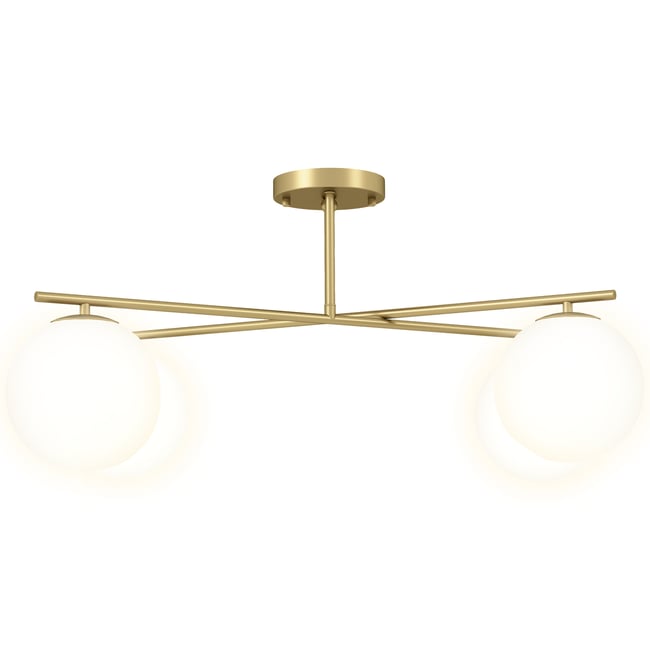 Plafonnier Métal Or Couleur jaune <span itemprop=