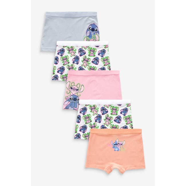 Shorts lilo et stitch, lot de 5 rose/bleu <span itemprop=