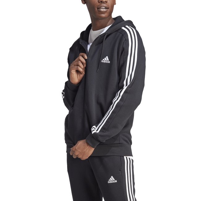 Veste à capuche zippée molleton Essentials noir <span itemprop=