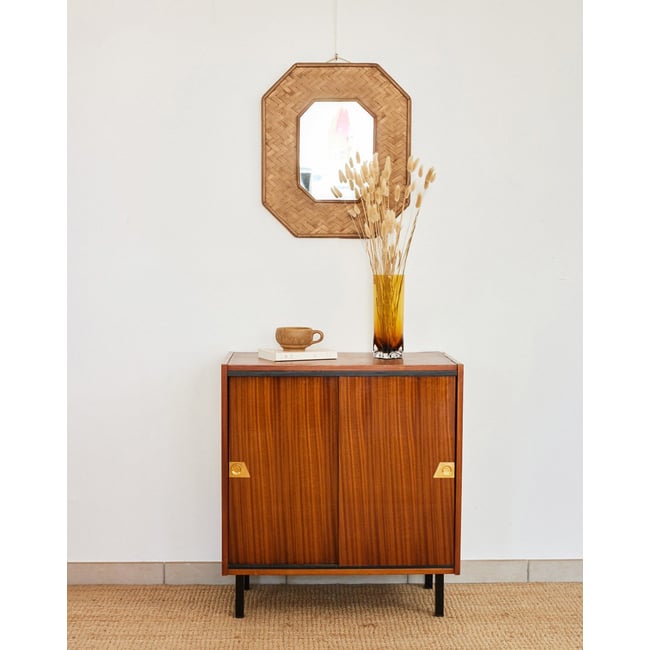 Buffet moderniste en bois Gustave N°1654 - Bon état Couleur noir <span itemprop=