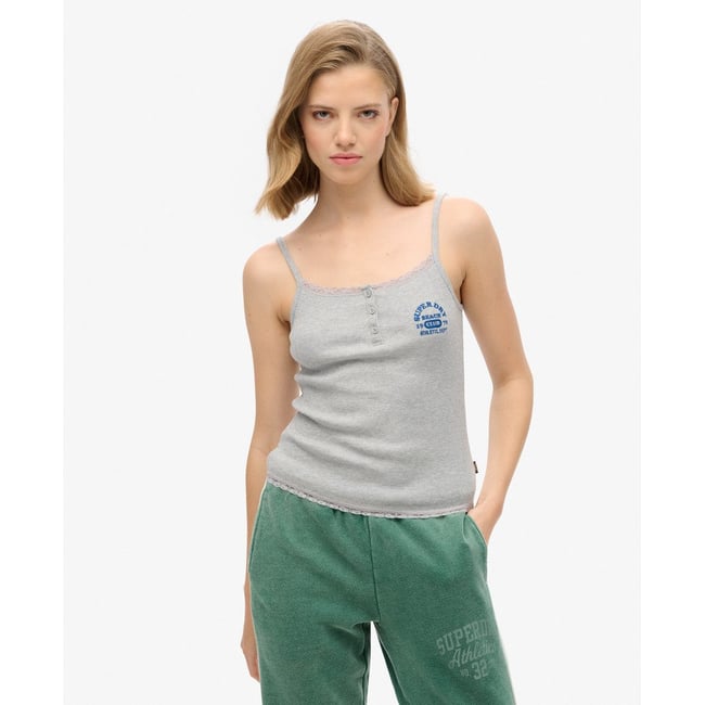 Athletic Essentials Button Down Cami Top - SUPERDRY