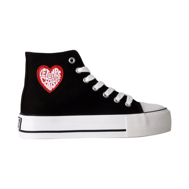 Basket Montante à Lacets  Dream noir <span itemprop=