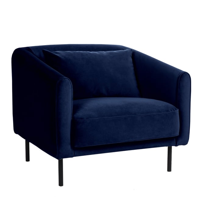 Fauteuil en velours pieds droits en métal- WINSEN - DRAWER