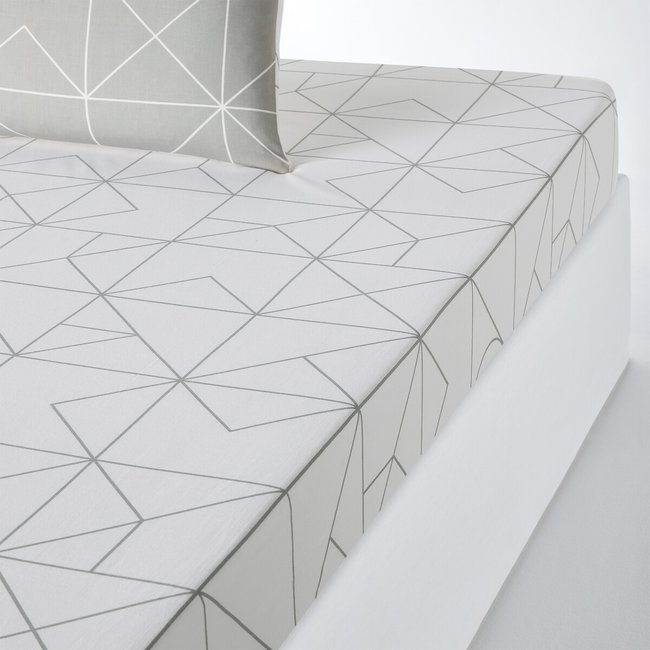 Drap-housse pur coton, Vidmey blanc SO'HOME