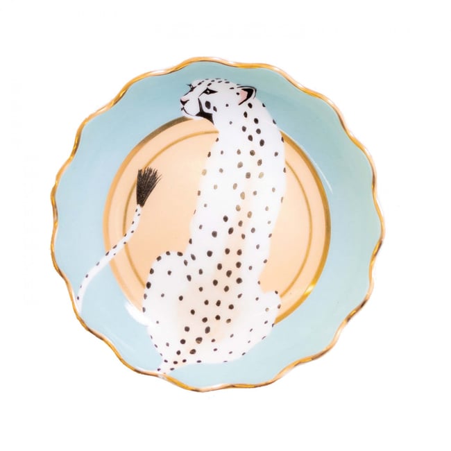 Petite assiette Léopard Trinket Couleur v019845 <span itemprop=