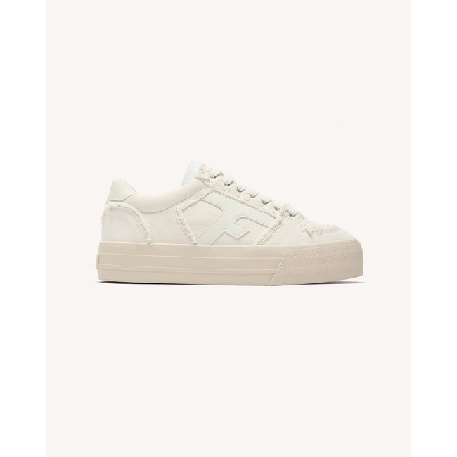 Tennis basses tissu WALNUT PLATFORM WALNUT PLATFORM blanc <span itemprop=