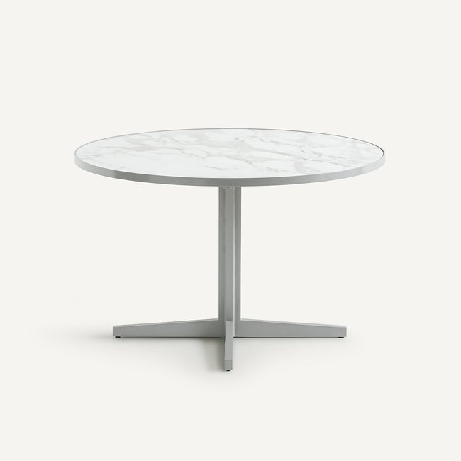 Mesa de jardim redonda em alumínio, Calizi zinco <span itemprop=