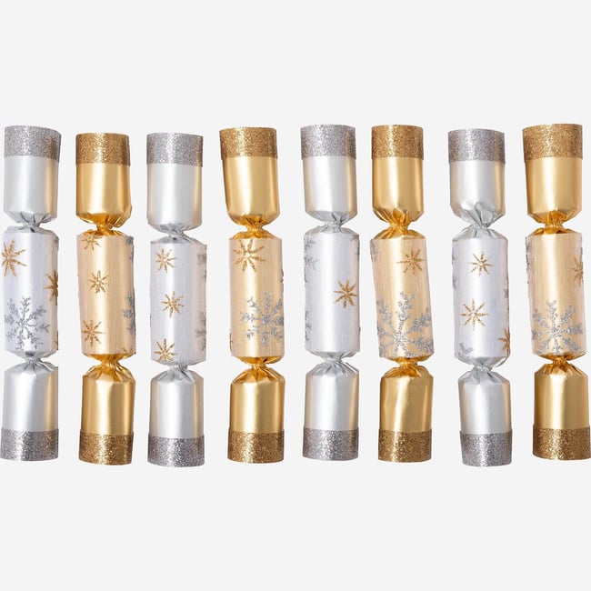 Décoration de Noël carton CRACKERS Couleur doré, argent <span itemprop=