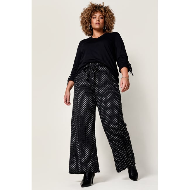 Pantalon en jersey noir <span itemprop=