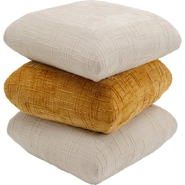 Pouf carré, ACAPELLA Couleur multicolore <span itemprop=