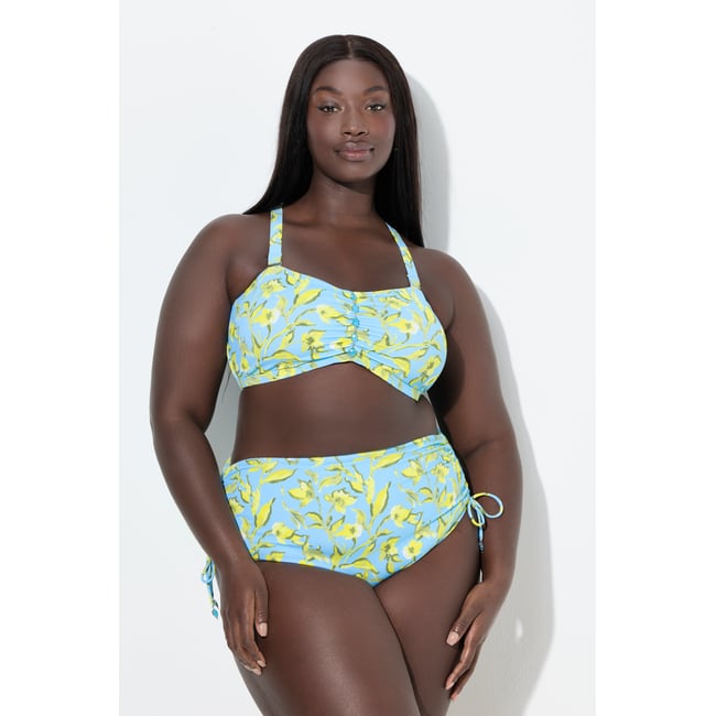 Bikini à bretelles réglables saphir clair <span itemprop=