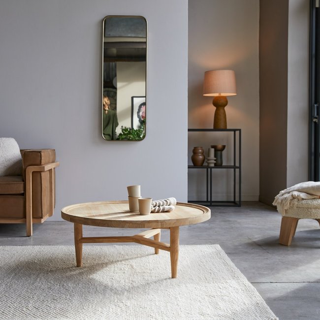 Table basse en teck massif MILLA Couleur naturel <span itemprop=