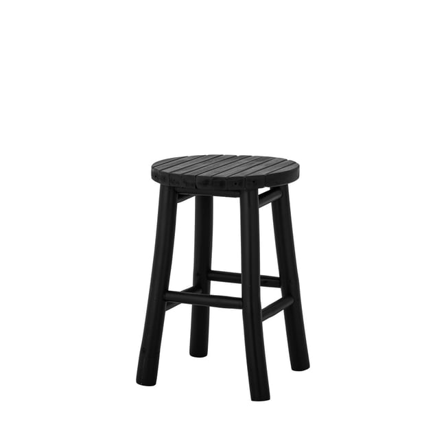 Tabouret en bambou H44cm - Bilbo Couleur noir <span itemprop=