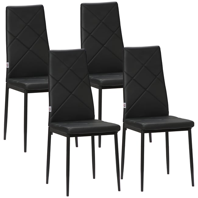 Chaise de salle à manger Revêtement noir <span itemprop=