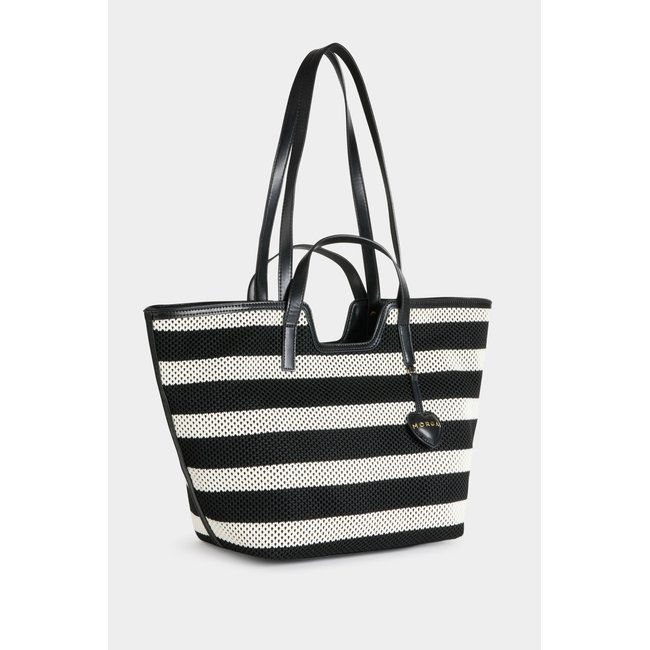 Sac cabas tissé blanc <span itemprop=