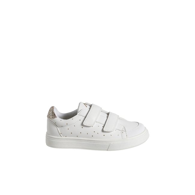 Baskets enfant détails dorés blanc imprimé <span itemprop=