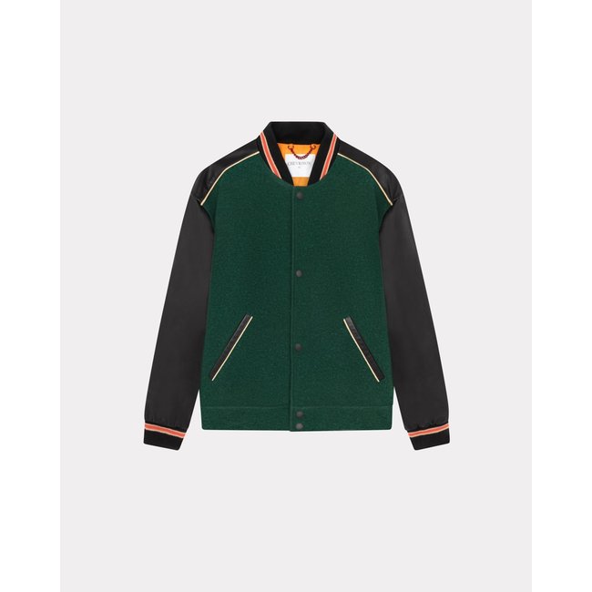 Doudoune Vintage avec empiècements cuir KERN noir <span itemprop=