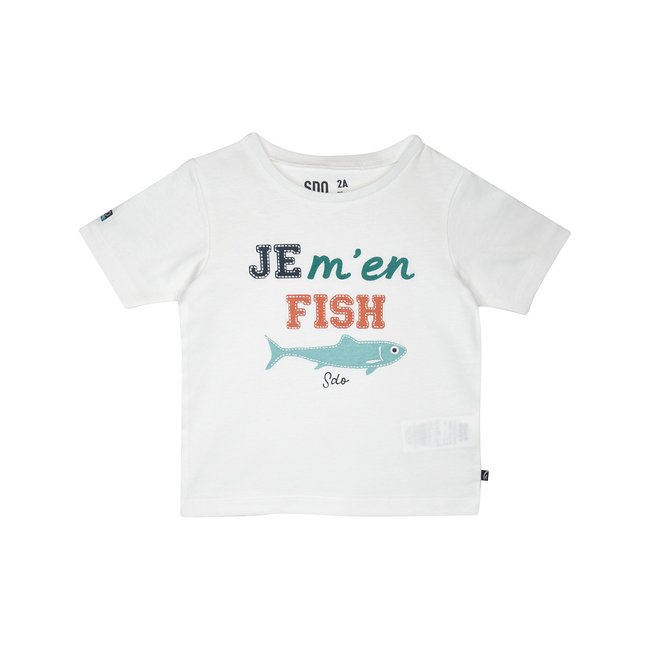 Tee shirt giuseppe manches courtes enfant blanc <span itemprop=