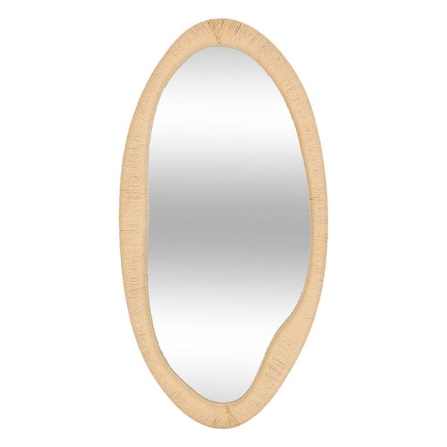Miroir corde organique LAIA Couleur beige <span itemprop=