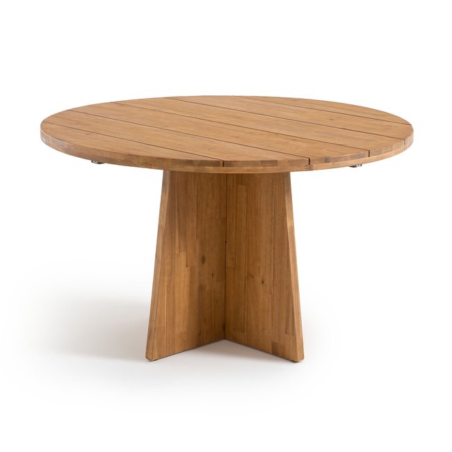 Table ronde de jardin en acacia, Ajowan acacia <span itemprop=