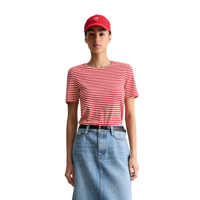 T-shirt slim en jersey côtelé - MARC O’POLO DENIM