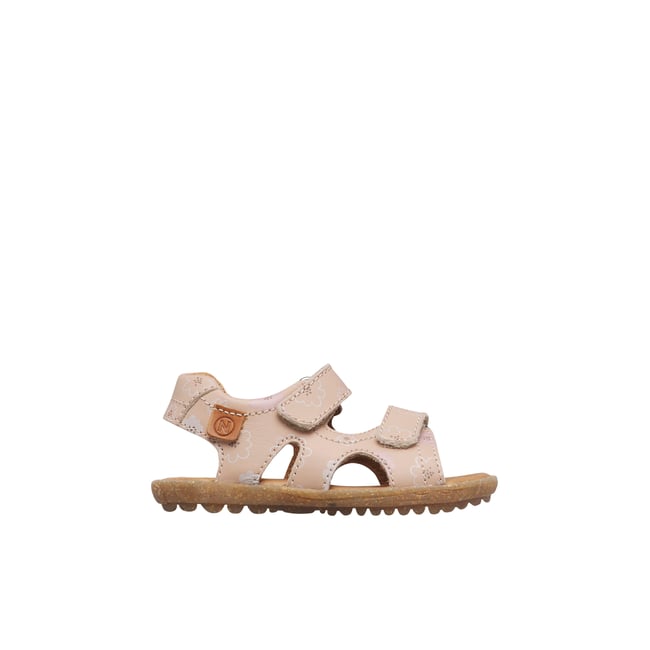 Sandales en cuir avec imprimé fleuri SKY rose- <span itemprop=