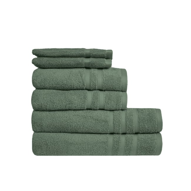 Ensemble coton bio 6 pièces ORGANIKA (2 gants + 2 serviettes + 2 draps de bain) - SENSEI MAISON