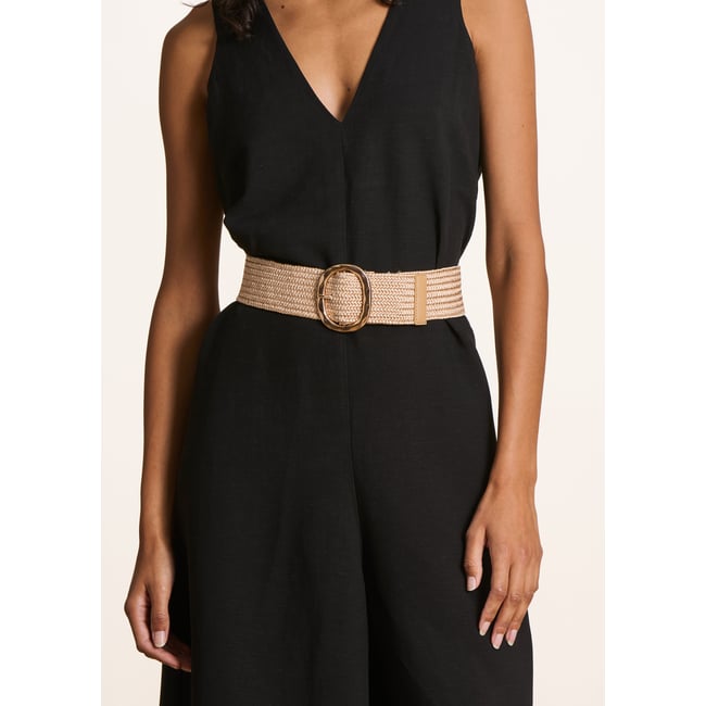 Ceinture élastiquée dore <span itemprop=