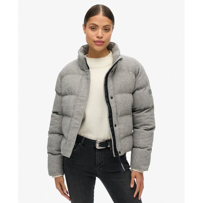 Doudoune droite en tweed - SUPERDRY