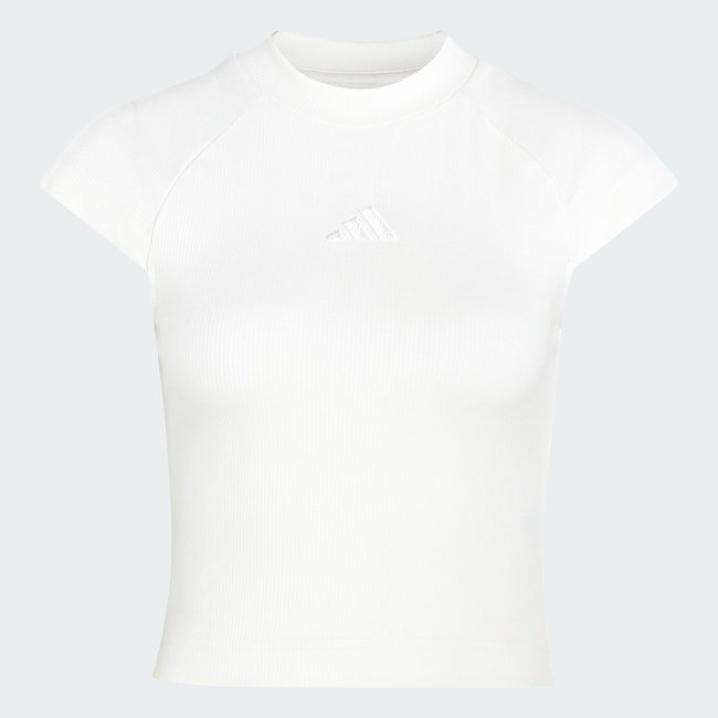 T-SHIRT CÔTELÉ TENUE PETIT LOGO ADIDAS - ADIDAS SPORTSWEAR