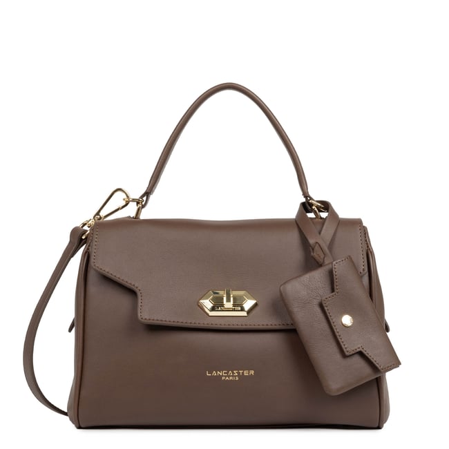 Sac à main à rabat avec fermoir en cuir, MADEMOISELLE GRACE - LANCASTER
