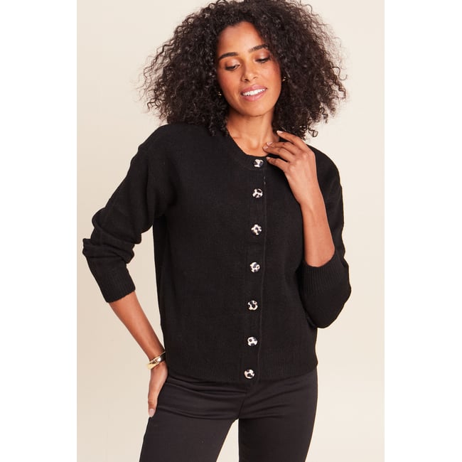 Gilet droit mi-long col rond - BREAL