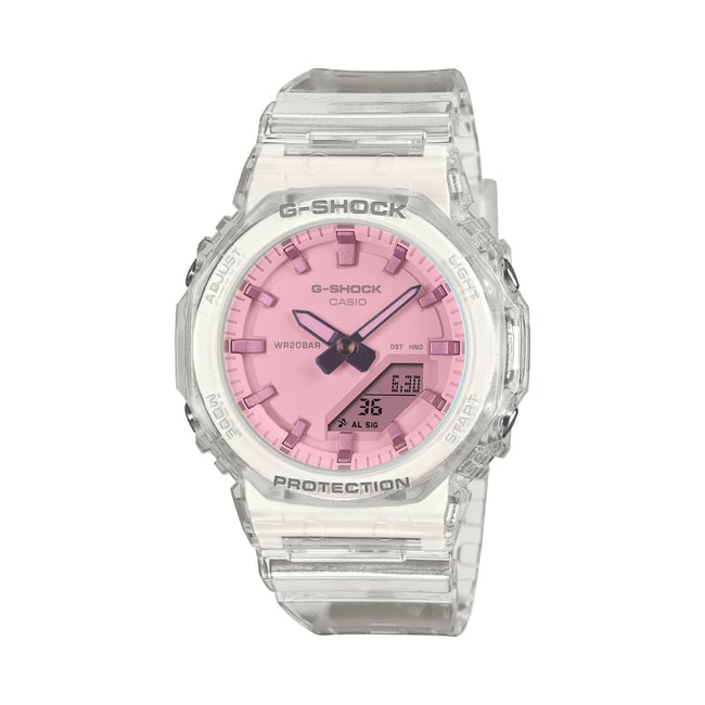 Montre Analogique Digital CASIO G-SHOCK blanc rose blanc <span itemprop=