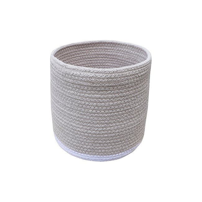 Panier enfant en coton, BICOLOR Couleur gris clair, ivoire <span itemprop=