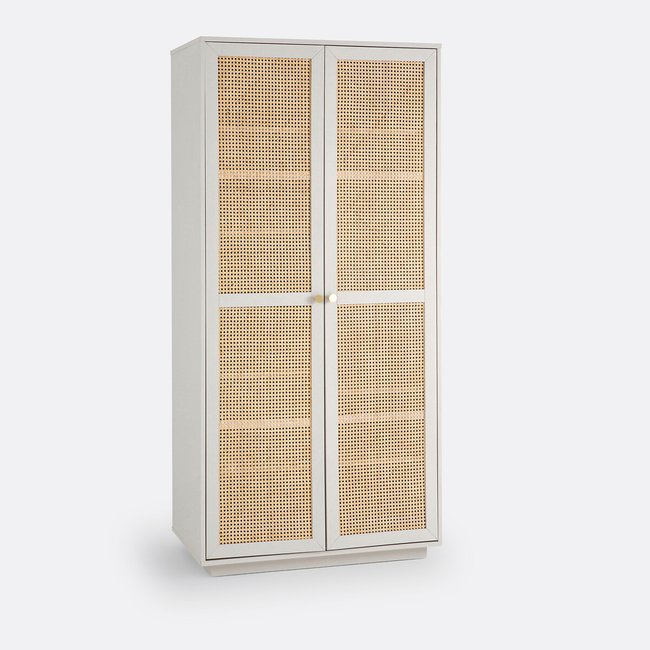 Armoire 2 portes, Paola Couleur gris/naturel <span itemprop=