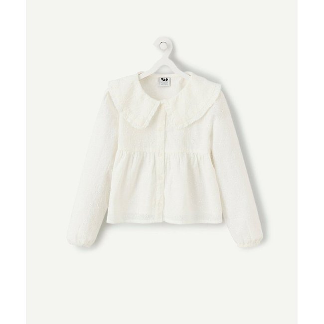 Bluse mit langen Ärmeln weiss <span itemprop=